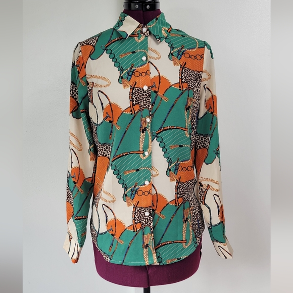 Beulah multi print blouse - Picture 4 of 10
